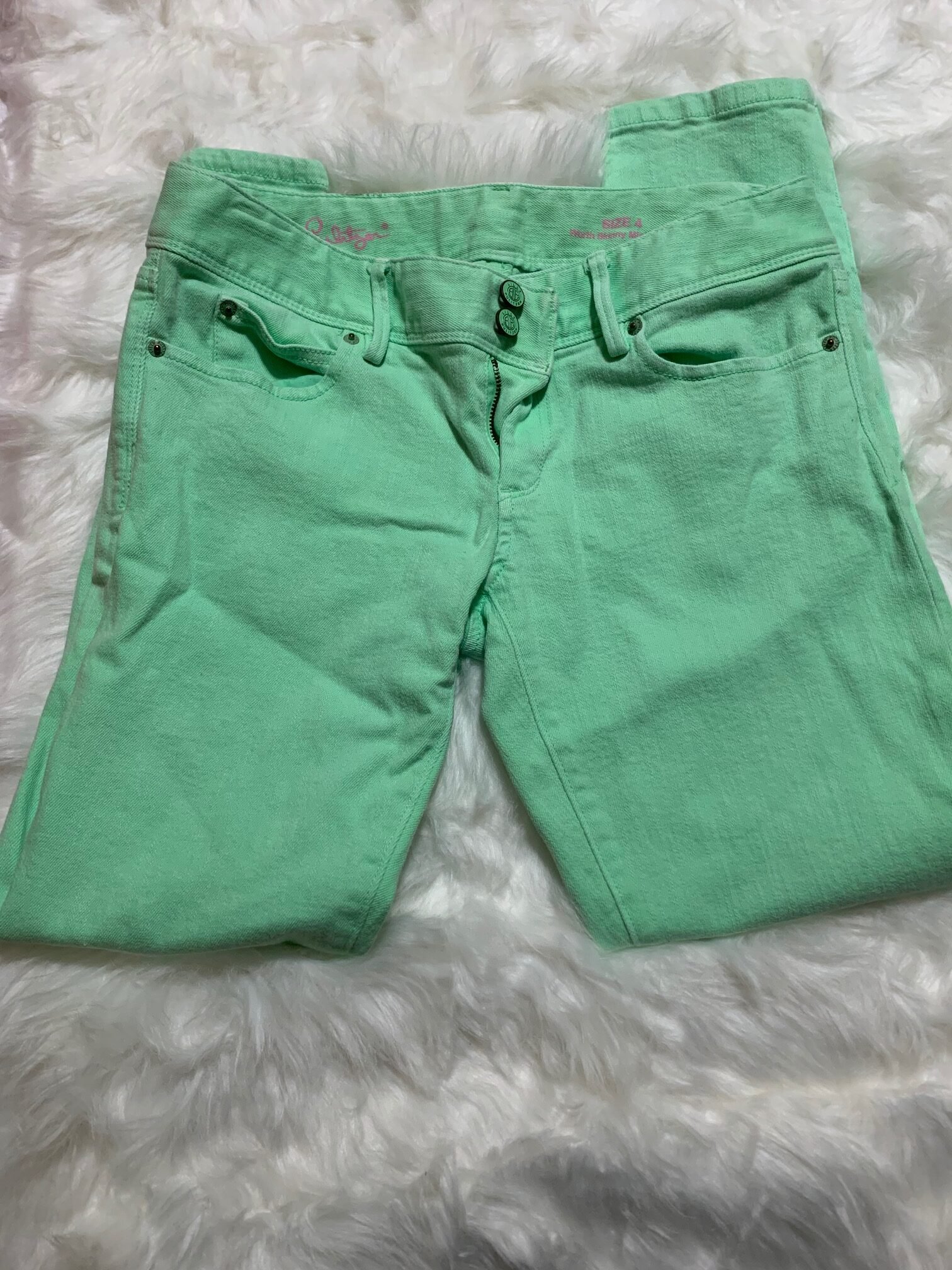 Green Skinny Jeans -Size 4