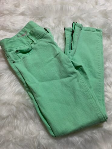 Green Skinny Jeans -Size 4