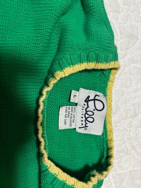 Large Green Cable Sweater